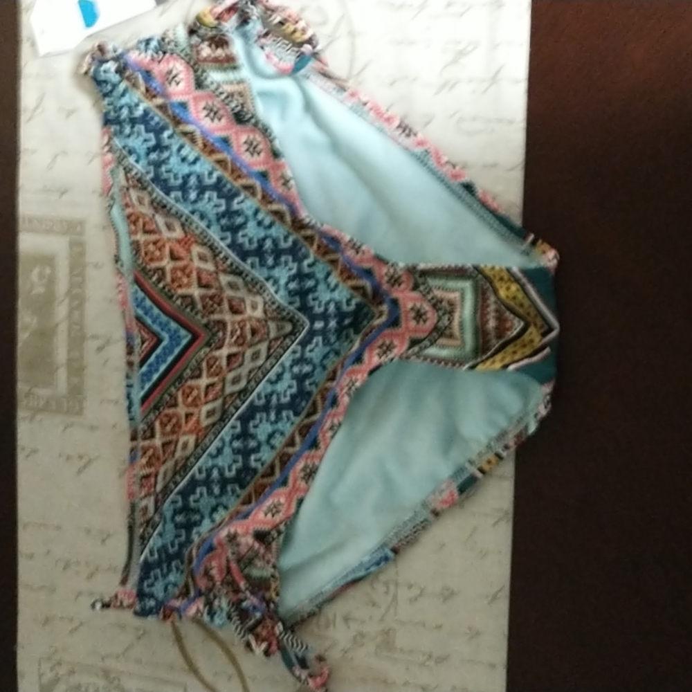 🌠HP🌠NWT Time and Tru Print Tankini w/Mid-rise Side Tie Bottom - Picture 6 of 10